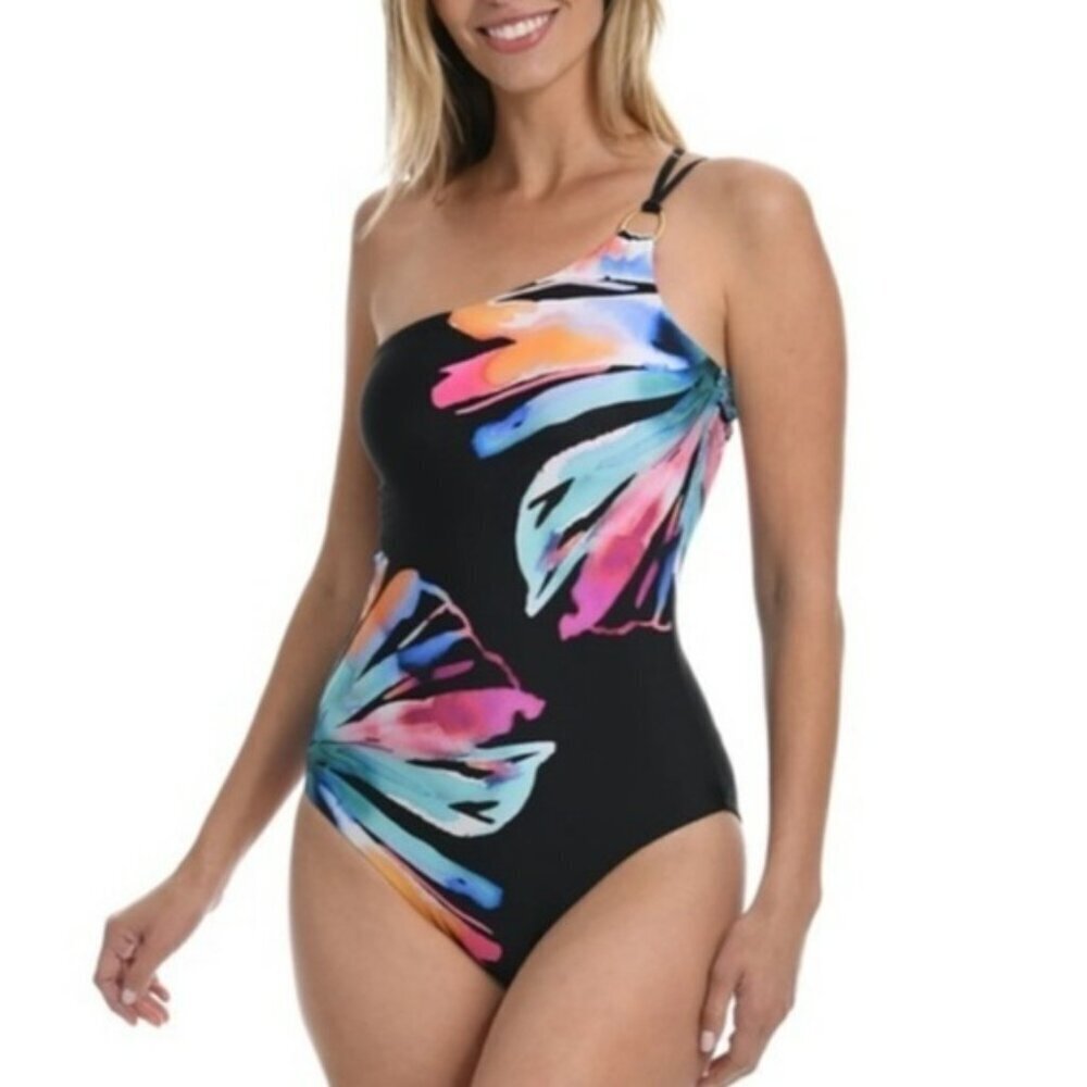 La Blanca, Prism One-Shoulder Mio One-Piece Swimsuit